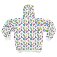 Rubies Pattern Unisex Zip Hoodie